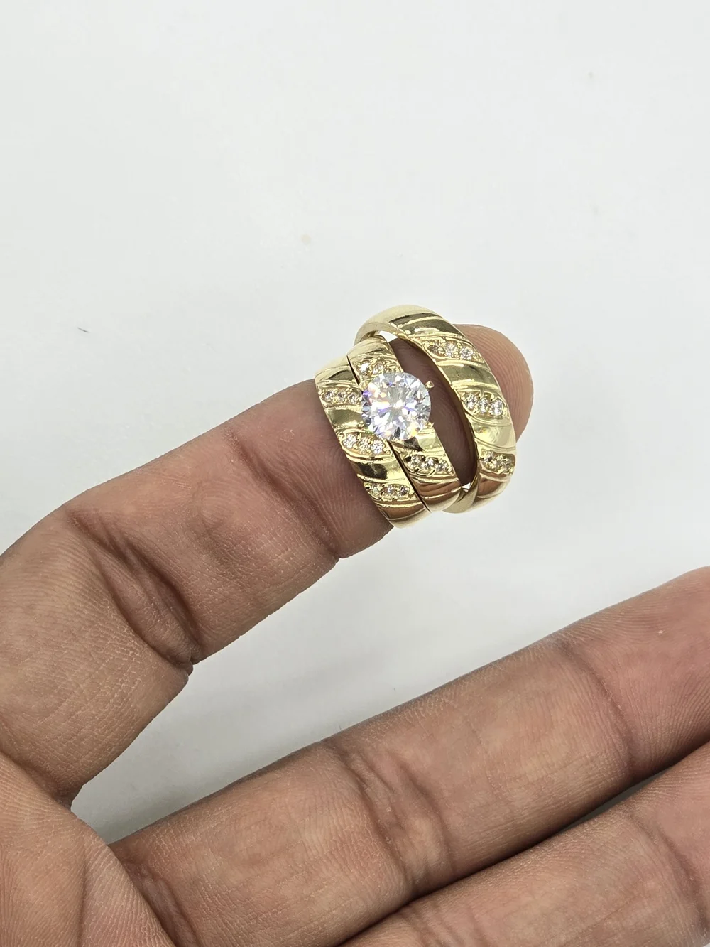 10k Real Gold Wedding Trioset For Women